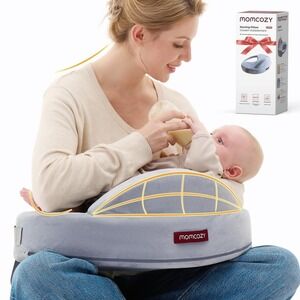 NWT Momcozy CozyLite Innovative Safety Guard Nursing Pillow – Grey